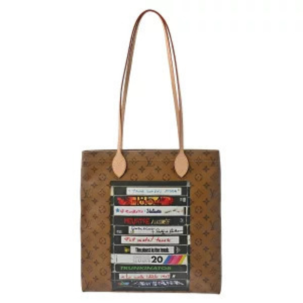 Louis Vuitton Monogram Reverse Carry It Video Canvas Tote Bag Brown